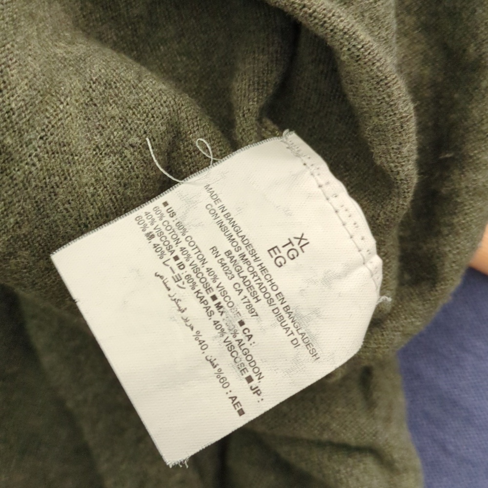 Old Navy Blue & Green Two Lightweight Sweaters Bundle Fall Casual Relaxed Fit XL - Picture 6 of 7